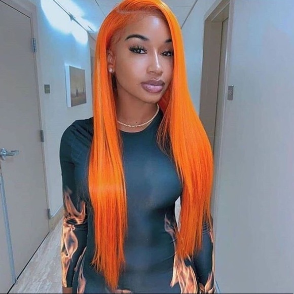 Orange lace front wig Clearance